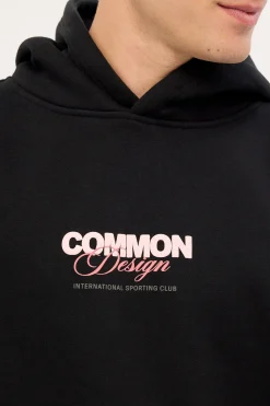 Compose Boxy Hoodie Black