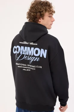 Compose Boxy Hoodie Black