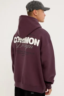 Compose Boxy Hoodie Plum