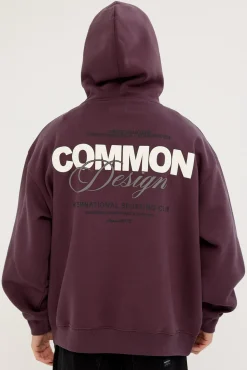 Compose Boxy Hoodie Plum