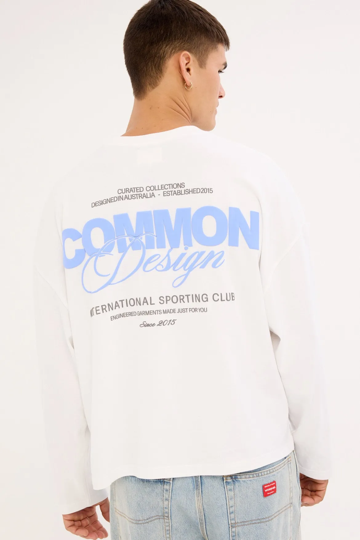 Compose Heavyweight Cropped Long Sleeve Tee White