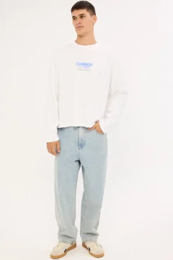 Compose Heavyweight Cropped Long Sleeve Tee White