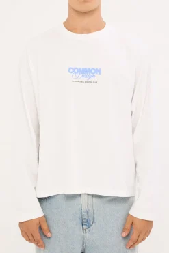 Compose Heavyweight Cropped Long Sleeve Tee White