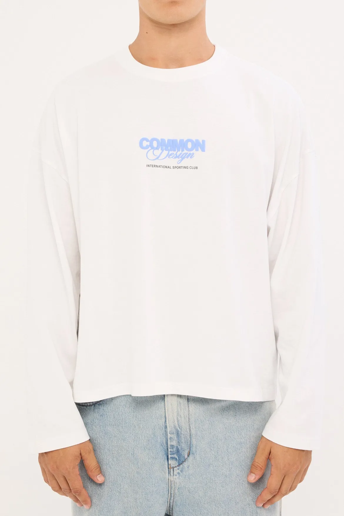 Compose Heavyweight Cropped Long Sleeve Tee White