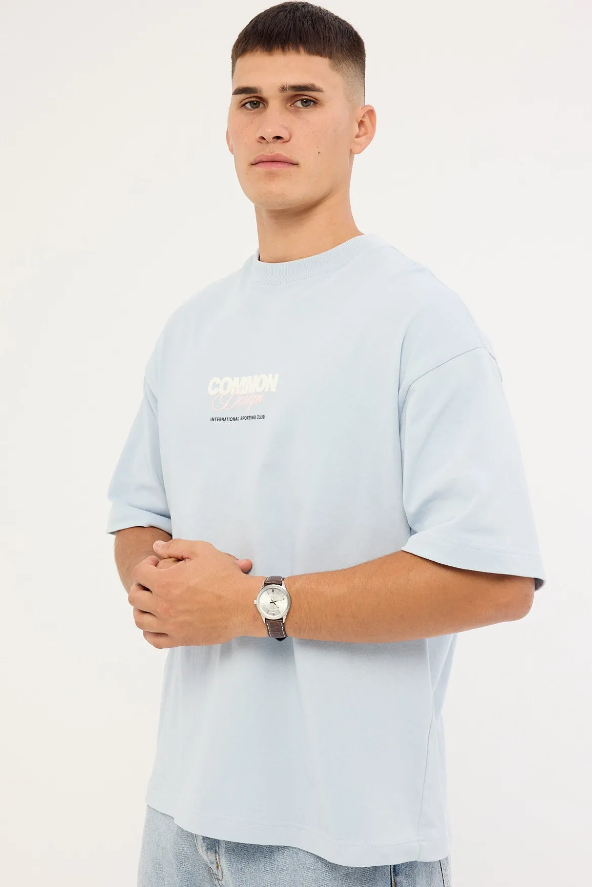 Compose Heavyweight Easy Tee Misty Blue
