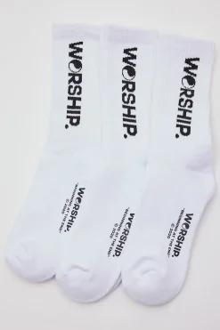 Core Socks 3 Pack White