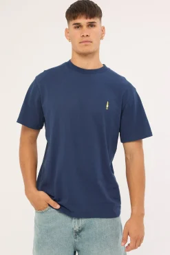 Corona Embroidery Tee Navy