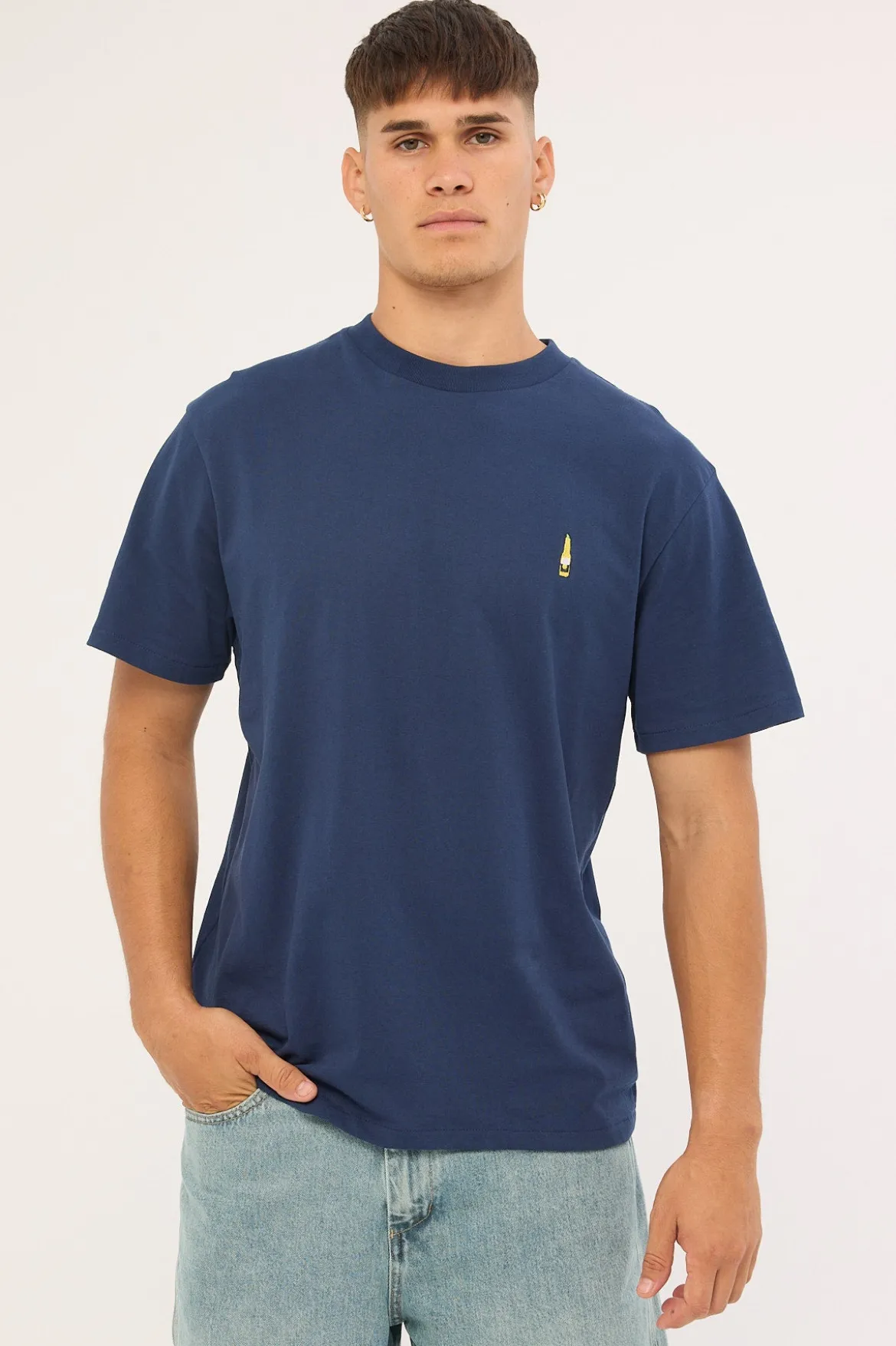 Corona Embroidery Tee Navy
