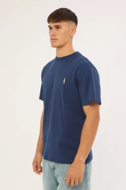 Corona Embroidery Tee Navy