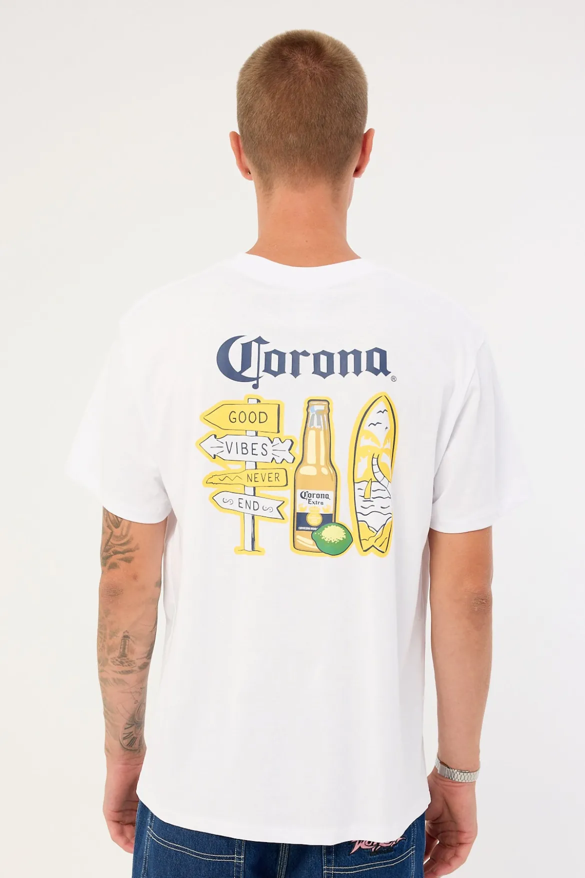 Corona Vibes Tee White
