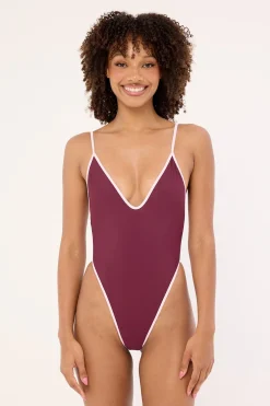 Costa Rica Contrast One Piece Plum