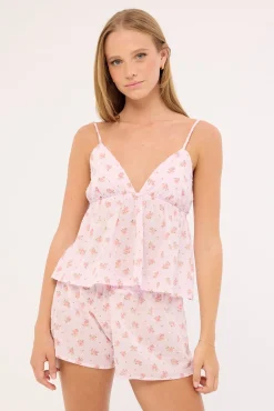 Cottage Bloom Sleep Short Pink