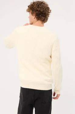 Cotton Cable C-Neck Cream