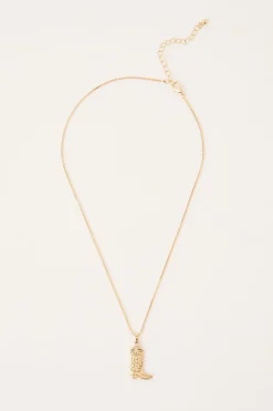 Cowgirl Necklace Gold