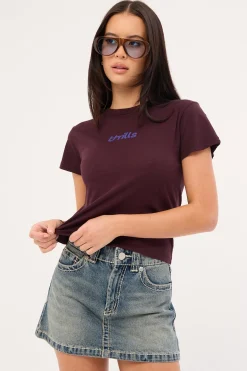 Cracked Boy Tee Deep Plum