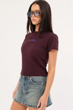 Cracked Boy Tee Deep Plum