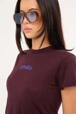 Cracked Boy Tee Deep Plum