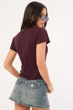Cracked Boy Tee Deep Plum