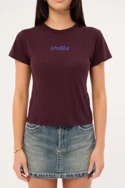 Cracked Boy Tee Deep Plum