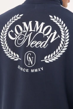 Crest Quarter Zip Sweater Navy