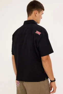 Crisis Cropped Shirt Black