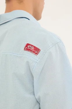 Crisis Cropped Shirt Sky Blue