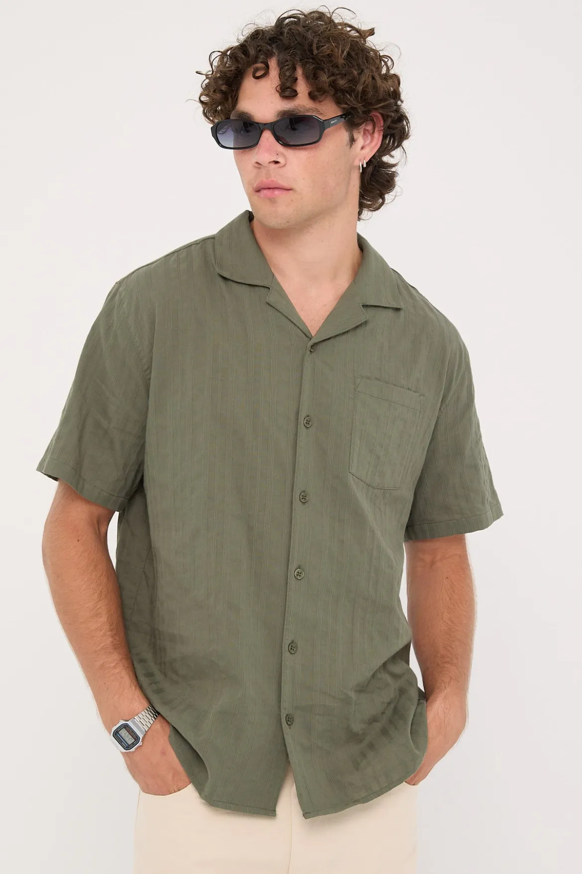 Croatia Resort Shirt Olive Green