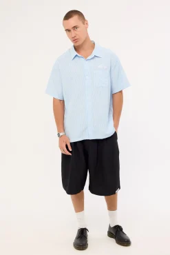 Crossbones Pleated Shorts Black