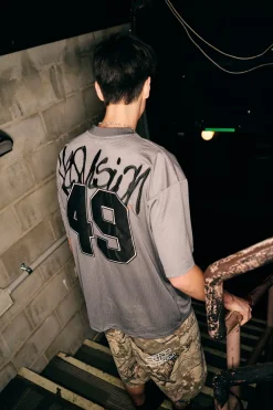 Crucial V Neck Jersey Charcoal