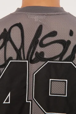 Crucial V Neck Jersey Charcoal