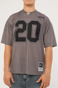 Crucial V Neck Jersey Charcoal