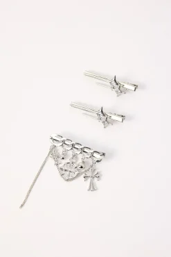 Crux Hair Clip Pack Silver