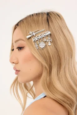 Crux Hair Clip Pack Silver