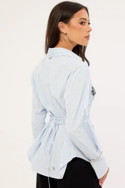 Cusp Long Sleeve Shirt Blue Stripe