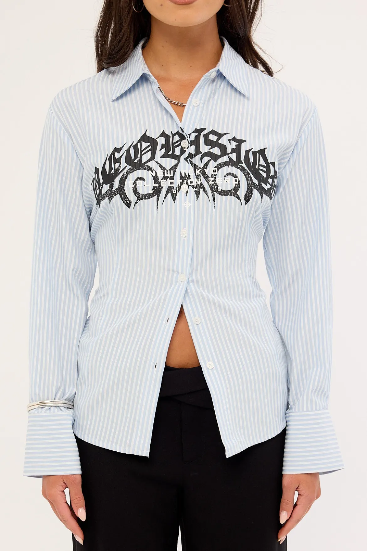 Cusp Long Sleeve Shirt Blue Stripe