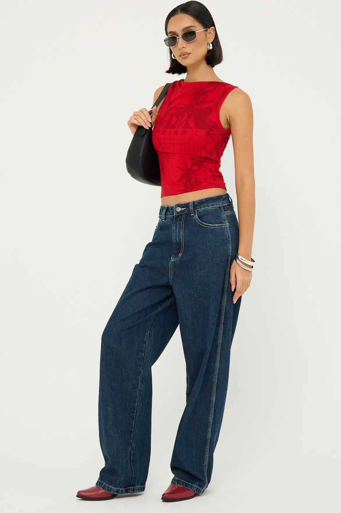 Cute But Psycho Big Baggy Jean Dirty Midnight