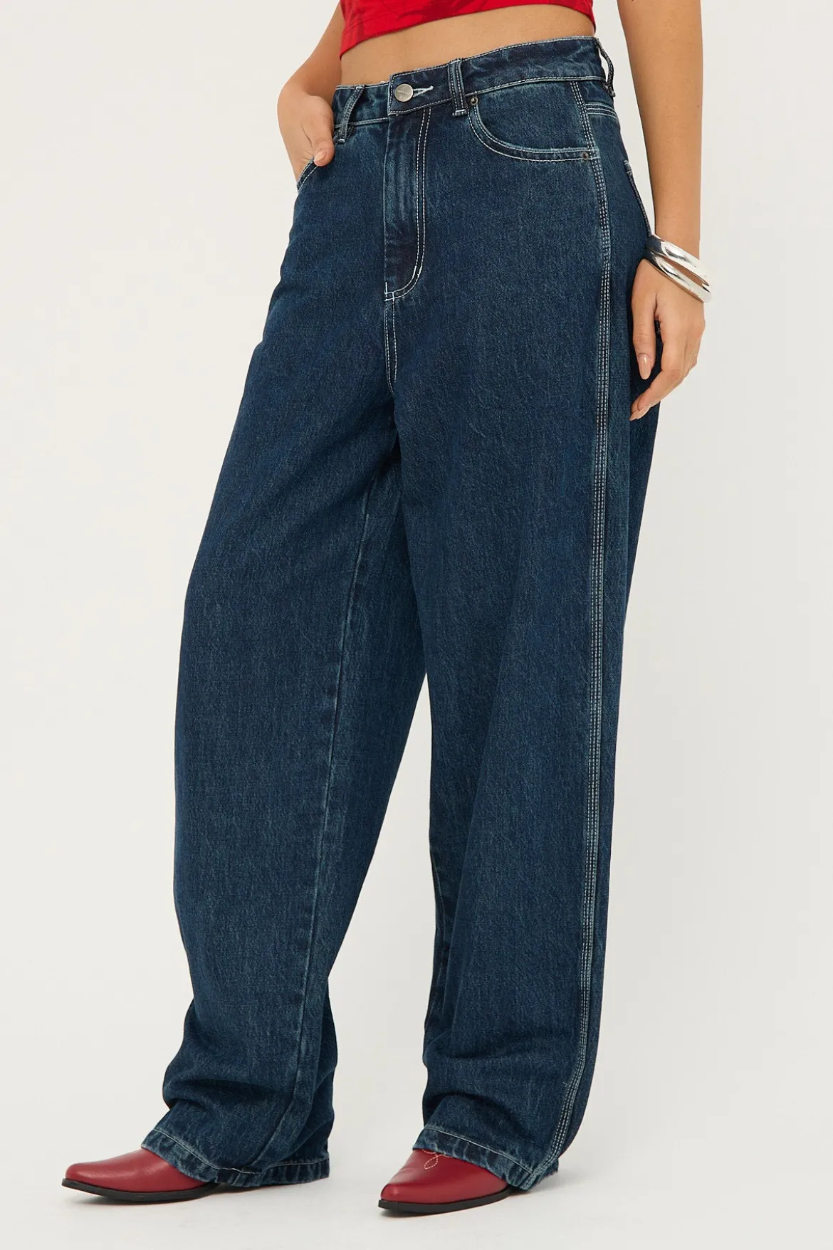 Cute But Psycho Big Baggy Jean Dirty Midnight