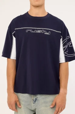 Cyberwave 2.0-? Tee Navy Blue