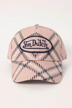 Dad Cap Pink Plaid