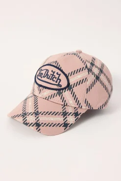 Dad Cap Pink Plaid