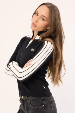 Daddy GB Zip Through Skimmer Knit Black