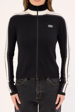 Daddy GB Zip Through Skimmer Knit Black