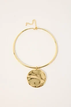 Dahlia Pendent Necklace 18 Gold Plated