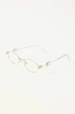 Daisy Fields Clear Glasses Silver