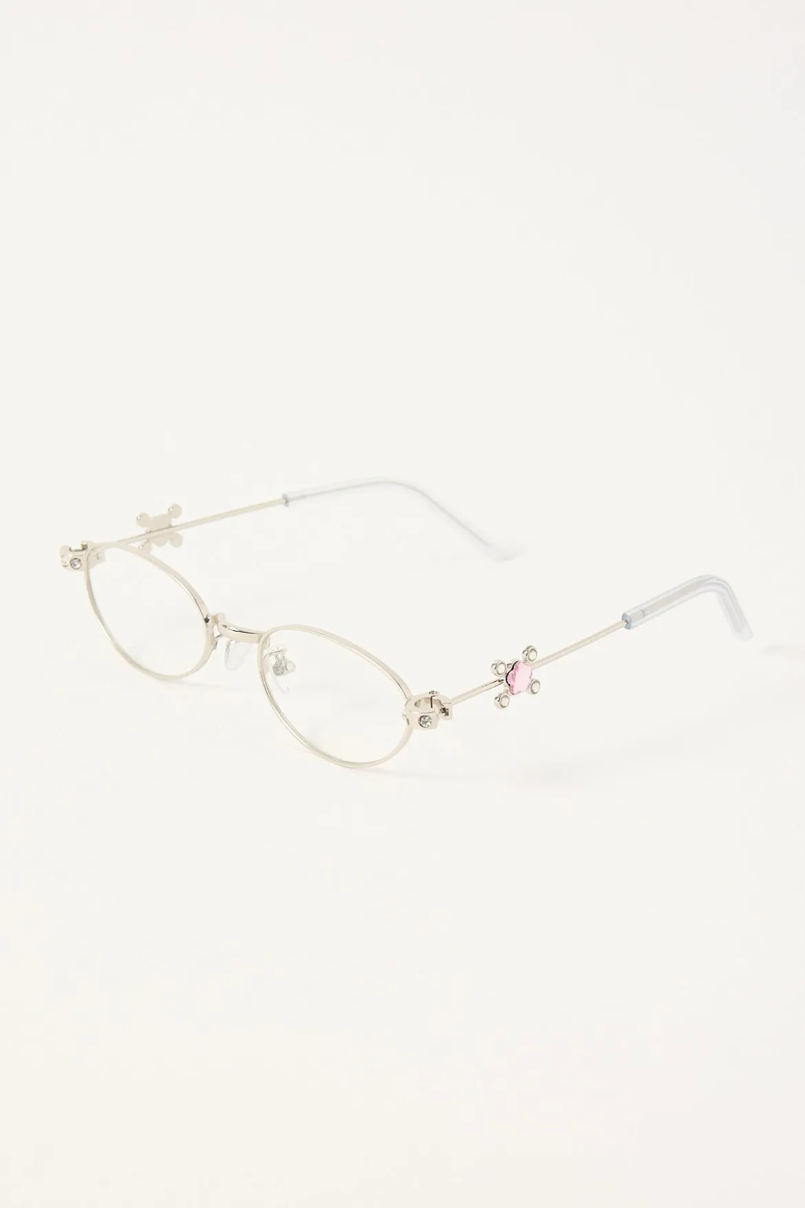 Daisy Fields Clear Glasses Silver