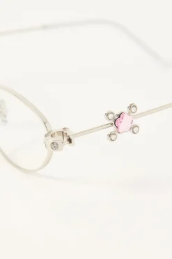 Daisy Fields Clear Glasses Silver