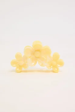 Daisy Hair Claw Clip Butter
