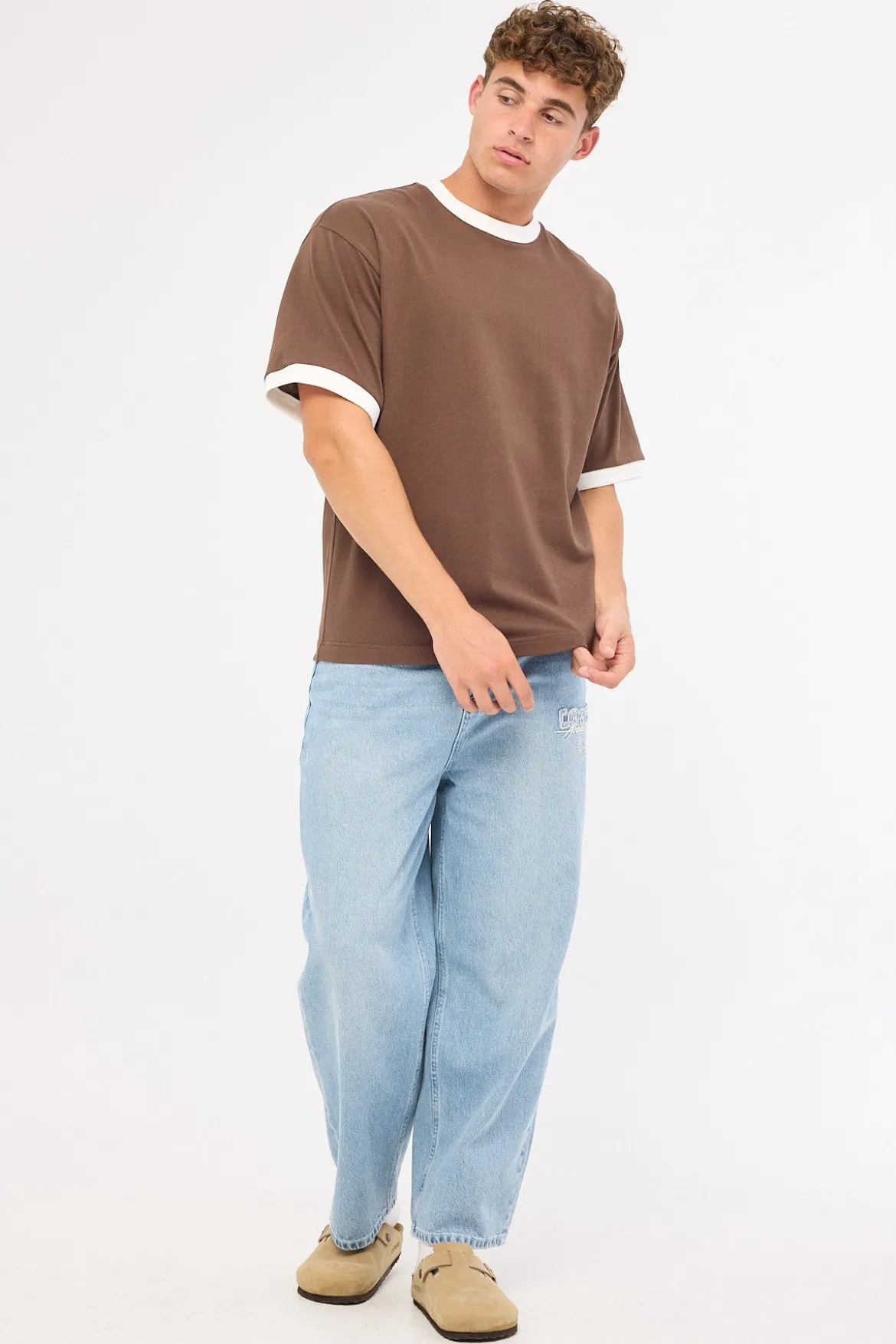 Dante Heavyweight Ringer Easy tee Fudge