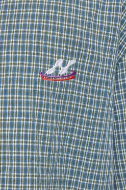 Data Check Short Sleeve Shirt Green/Blue