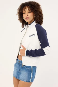 Day Dreamer Funnel Neck Fleece Ecru Marle
